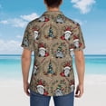 thumbnail image 3 of Lsque Santa Claus cute pattern Hawaiian Shirt for Men, Unisex Summer Beach Casual Short Sleeve Button Down Shirts-Large, 3 of 9