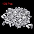 thumbnail image 3 of Unique Bargains #10-24 Écrous à Rivet en Alliage d'Aluminium Tête Plate Filetée Argent 100 Pcs, 3 of 5