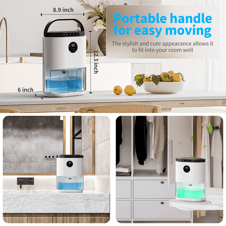 Xiaomi Portable Dehumidifer 1000ml Water Tank Dehumidifier For Home  Bathroom Basement Deshumidificador Portable Dehumidife