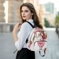thumbnail image 6 of FORMRS Mini Backpack Purse for Women Quilted Travel Daypack Casual Shoulder Bag, Strawberry Ice Cream Pattern, 6 of 7