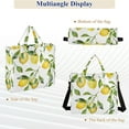 thumbnail image 6 of Lemons and Leaves Corduroy Tote Bag Handbag Large Messenger Bag Shoulder Crossbody Zipper Bag Purse, 6 of 8