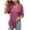 Wine, variant on Kinrui Womens Short Sleeve Hooded T-Shirts Casual V Neck Loose Fit Lightweight Solid Color Pullover Top White 2XL