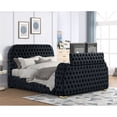 thumbnail image 3 of Best Master Furniture Brielle Velvet Bed Frame (Queen/Black), 3 of 8