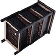 thumbnail image 3 of Gymax 3-Tiers 1-Drawer Black Nightstand Bedroom Storage Wood 2 Baskets, 3 of 7