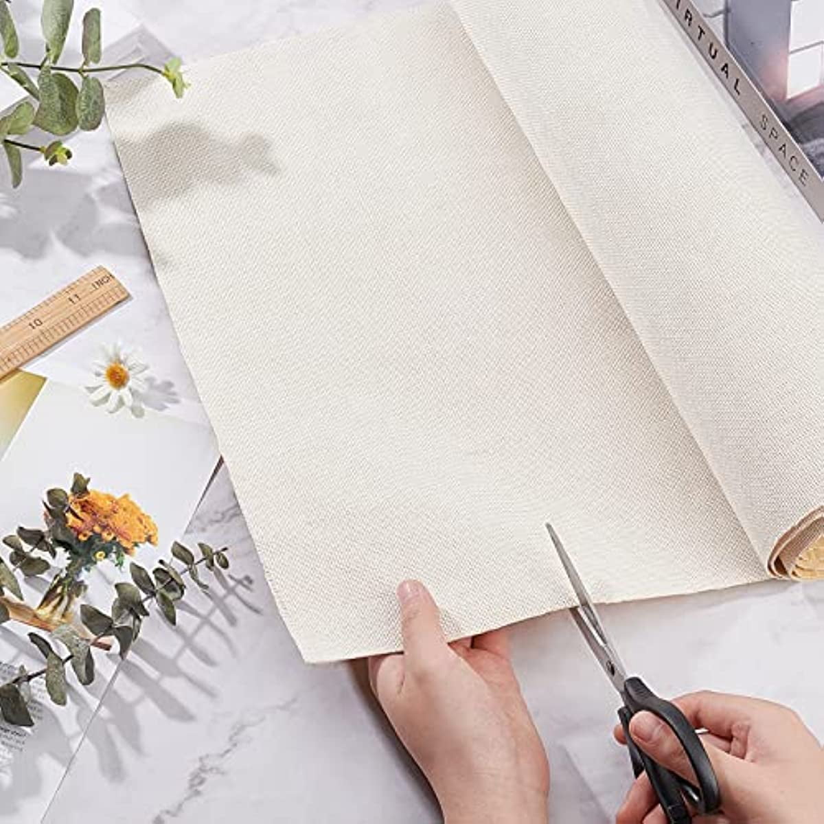 Large Self Adhesive Fabric Repair Patches Light Grey Fine Linen Fabric  Repair Patches Furniture Repair Sticker for Sofa Home Wall Decoration 