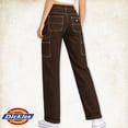 thumbnail image 5 of Dickies Womens Work Pants - Twill Cotton Slim Fit Roll Hem Carpenter Pants for Women with Pockets, 5 of 7
