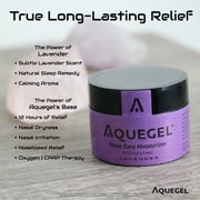 Aquegel Nasal Moisturizer + Lavender(Sleep Easy), 12-Hour Nasal Dryness Relief, Water Based Nose Gel, Oxygen Therapy Nasal Moisturizer, Dry Nose, Nasal Dryness, Nosebleeds, CPAP