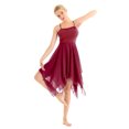 thumbnail image 3 of iiniim Women's Lyrical Asymmetric Chiffon Ballet Dance Dress Sweetheart Performance High-Low Skirt, 3 of 7
