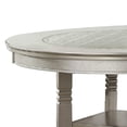 thumbnail image 6 of Benjara Round Wooden Dining Table with Glass Inserted Top- Champagne Silver, 6 of 6