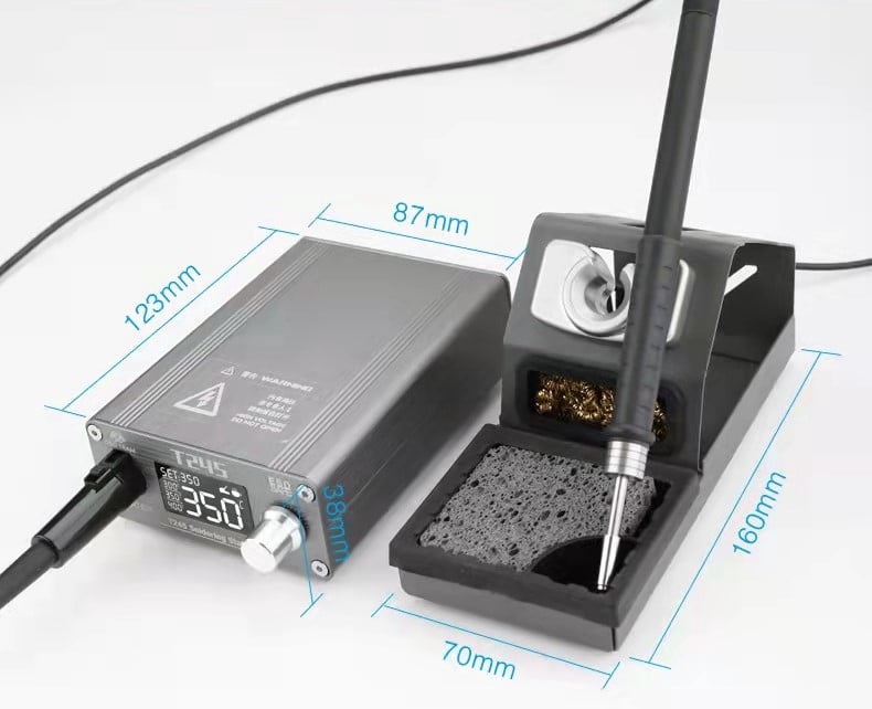 T245 electric soldering iron with adjustable temperature, mobile phone repair, flying wire welding tool, high frequency soldering station, c245 curved tip knife head