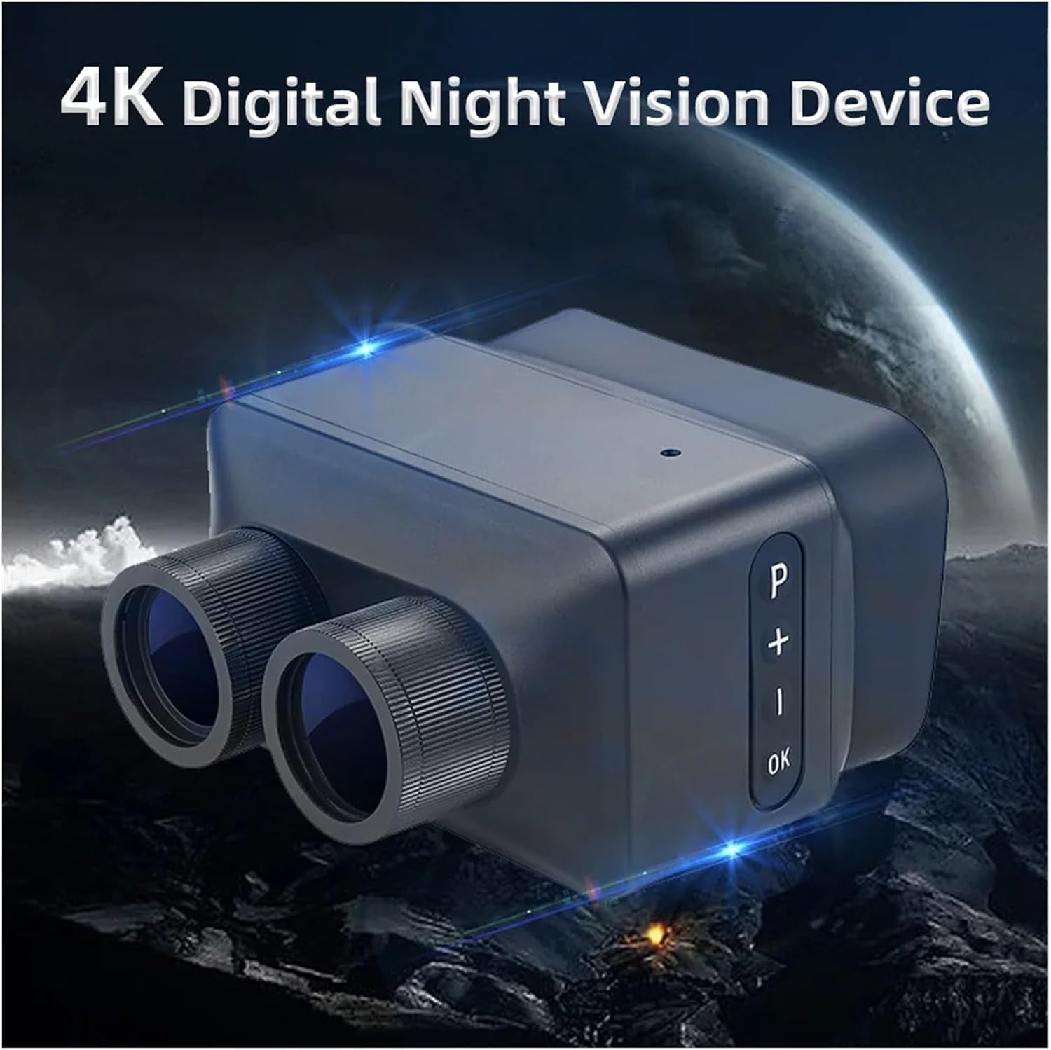 Night Vision Binoculars for Adults, 5X Digital Zooms Binoculars Infrared 4K HD Goggles Night-Vision Device Telescopes for Outdoor Camping Day Night Use for Hunting & Camping (with 64G Memory Card 1)