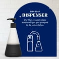 thumbnail image 3 of Cleancult Dish Soap Glass Dispenser, Shatter Resistant, Matte Black, 2 Pack, 14 oz, 3 of 7
