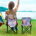 thumbnail image 5 of 600D Oxford Camping Chair Portable Foldable Chair Supports 220 lbs for Picnic, Fishing, Backpacking Watercolor Powder Blue Pattern, 5 of 8