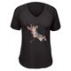 thumbnail image 4 of Blusa informal de manga corta con cuello en V y manga corta para mujer Pompotops hkajfhjk460007, 4 of 5