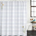 thumbnail image 2 of Spring Daisy Floral Shower Curtain, Waterproof Shower Curtains for Bathroom, Yellow Plaid Summer Botanical Washable Fabric Bathtub Curtain Set Bath Decor with 12 Hooks Long 72"x84", 2 of 8