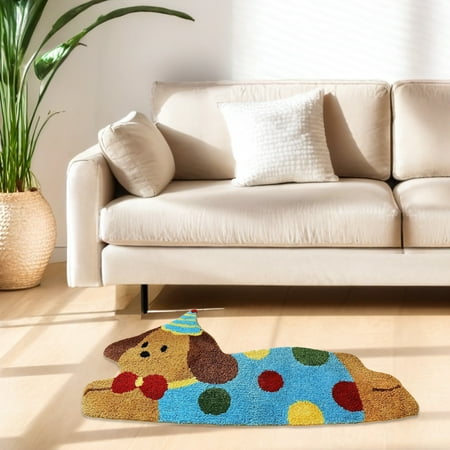 Unlbquu Dog Carpet Planking Dog Flocking Imitation Carpet Easy To Take Care Of Bed Blanket Home Casual Fashion Sofa Blanket Easy To Wash Off The Carpet Mat Multicolor