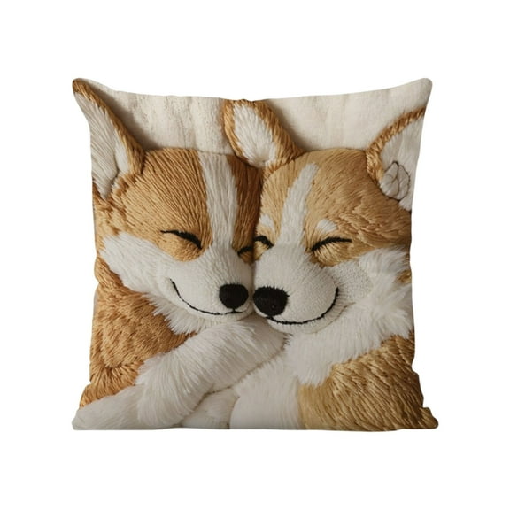 Darzheoy Cute Animals Print Pillow Cover 18x18 inch for Sofa Living Room Decoration Bedroom Cushion Cover