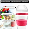 thumbnail image 3 of Tribello Yogurt Parfait Cups with Lids and Spoons, 4-Pack Reusable Leakproof Yogurt Containers, BPA-Free, 20 oz - Red, 3 of 9