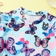 thumbnail image 4 of Gyratedream 1-6T Toddler Baby Girl Butterfly 2-Pieces Swimsuit Long Sleeve Assorted Rashguard Set, 4 of 6