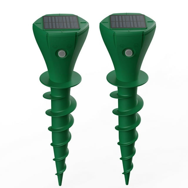 Big sale! Solar Powered, Screw Shaped, IP65 Waterproof, Variable Sound And Vibration, Can Eject Moles, Used For Garden Lawns