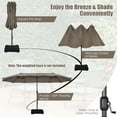 thumbnail image 6 of Costway 15FT Patio Double-Sided Umbrella Crank Outdoor Garden Market Sun Shade  Coffee, 6 of 9