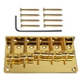 thumbnail image 1 of Puente de Silla para Bajo Electrico Accesorio Parte Reemplazale con 8 Tornillo Dorado CUTICAT Puente de 5 cuerdas de sillín, 1 of 8