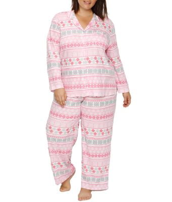 Pink fair isle pajamas Clearance