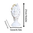 thumbnail image 4 of Blanco hueco facial escultura minimalista abstracto de resina de obras de arte para la decoración del hogar sala de estar TV Gabinete Bar Display, 4 of 8