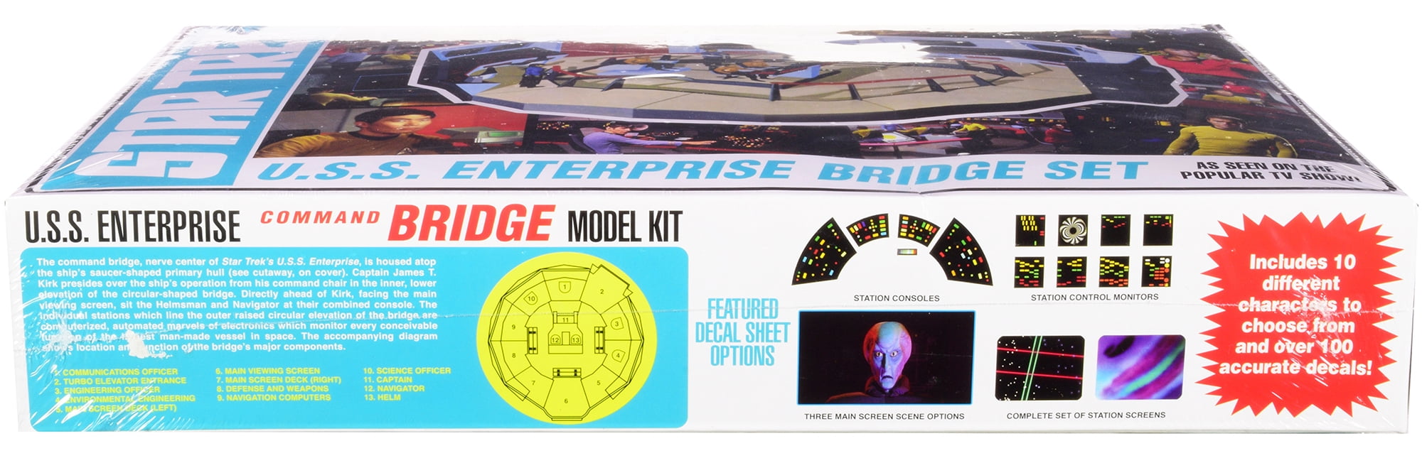Skill 2 Model Kit U.S.S. Enterprise Command Bridge Set "Star Trek" (1966-1969) TV Show 1/32 Scale Model by AMT