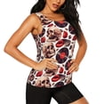 thumbnail image 2 of Lsque record lips Skull Printed Workout Tank Tops for Women, Athletic Sports Tank Tops, Compression Sleeveless Dry Fit Shirts,Sleeveless Yoga Shirt-, 2 of 9