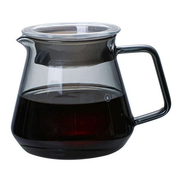 Cafetera de vidrio para servir café, tetera, reutilizable, para espresso 300ml