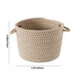 thumbnail image 3 of Inerposs Rope Storage Woven Basket, Round Desktop Organizer, Multifunctional Storage Basket, Decorative Home Accent, Versatile Storage Solution for Living Room and Bedroom, 3 of 6