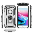 thumbnail image 2 of Apple iPhone 8 /7/6s/6 Case Hybrid Durable 360 Degree Rotatable Ring Stand Holder Kickstand Fit Magnetic Car Mount ,Xpm Phone Cover for iPhone 8 / 7 / 6s / 6 - Silver, 2 of 6