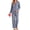 F-Navy Blue, variant on UVN Womens Cotton 2 Piece Pajama Set Fall Gingham Button up Top and Long Pant Casual Ladies Plaid Loungewear