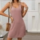 thumbnail image 4 of Sexy Vestido Casual para las Mujeres Vestido de Cuello Redondo sin Mangas de Color Sólido, Moda de Verano de Poliéster Ligero, 4 of 7