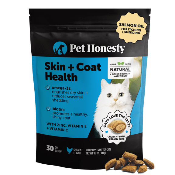 Dual Texture Skin & Coat Health Supplement for Cats (Chicken Flavor)