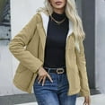 thumbnail image 4 of YueHuiYing Fall And Winter Plus Size Women's Zipper And Thick Hooded Long Sleeved Bread Jacket Coat, 4 of 8