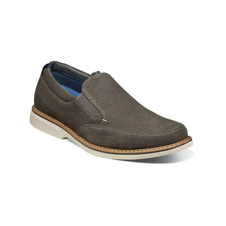 

Nunn Bush Otto Moc Toe Slip On Walking Shoes Leather Gray 84963-020