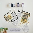 thumbnail image 5 of 5-Piece Kitchen Apron Set with Heat-Resistant Gloves & Insulation Mats for Cooking, Baking, BBQ Sunflowers and Butterflies, 5 of 6