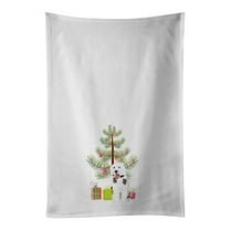 Carolines Treasures WDK3034WTKT 28 x 19 in. Unisex Doodle Silver & White No.2 Christmas White Dish Towels Kitchen Towel - Set of 2