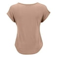 thumbnail image 6 of TODOZO T Shirts for Women Loose Fit Casual Lightweight Soft Basic Tees Women's Solid V Neck Tops with Chest Pocket Short Sleeve T Shirts Loose Casual Basic Tees Summer Clothes Outfits, 6 of 8