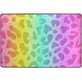 thumbnail image 4 of SKYSONIC 72x48in Rainbow Leopard Skin Area Rug, Floor Carpet for Indoor Living Dining Room and Bedroom Area, 4 of 7