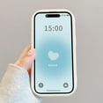 thumbnail image 5 of Love Heart Gradient Sweet Bright Color Cute Silicone Case for Women Girls Compatible with iPhone Case (iPhone 14 Pro,Blue White), 5 of 7