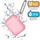 thumbnail image 5 of Funda para AirPods con llavero, protección completa de silicona, accesorios para AirPods, funda de piel para mujeres y niñas con estuche de carga inalámbrica Apple AirPods, LED frontal visible, 5 of 7