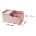 thumbnail image 2 of WHAMVOX 1Ud Caja De Almacenamiento De Plástico Rosa Para Escritorio Con Divisiones Organizadoras, 2 of 8