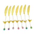 thumbnail image 3 of Marcapáginas con forma de pluma de Metal de estilo chino, marcapáginas creativo inmortal de flores secas, hojas de mariposa, regalo para el día del maestro, 3 of 5