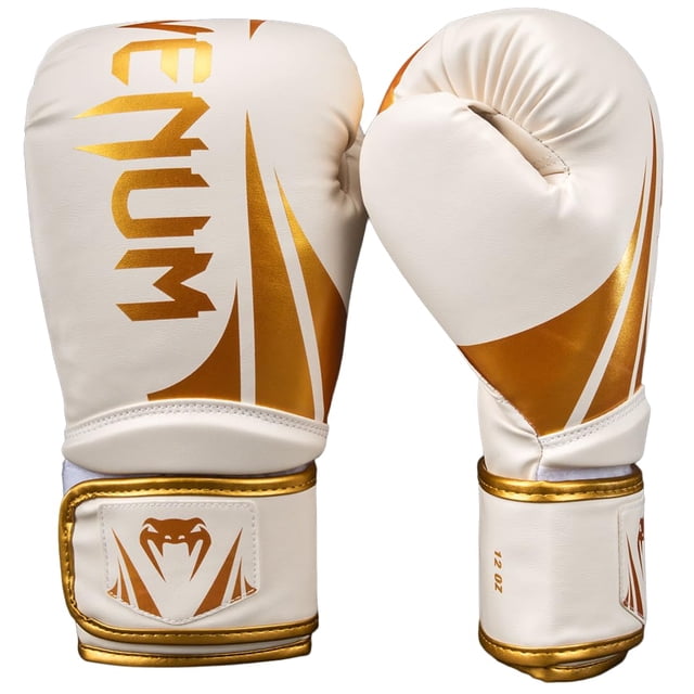 Guantes de boxeo Venum Challenger 2.5 blanco/dorado 283 g