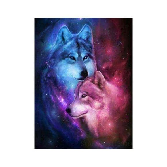 Xingzhi 5D Diy Lovers Wolf Rhinestone Diamond Painting Crystal Embroidery Animal Picture Home Decorative Resin Cross Stitch