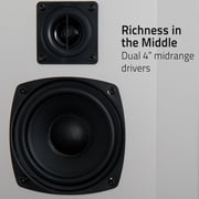 Fluance Elite High Definition 2-Way Bipolar Surround Speakers for Wide Dispersion Surround Sound in Home Theater Systems - Black Ash/Pair (SXBP2)