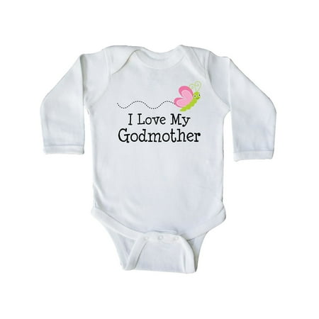 

Inktastic I Love My Godmother Gift Baby Girl Long Sleeve Bodysuit